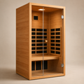 1 Person Extendable FAR Infrared Sauna for Home, Hemlock Wood Low EMF 6 Carbon Heaters Indoor Saunas with LED Lights, Bluetooth Speaker, Digital Control Panel, and Seating Bench