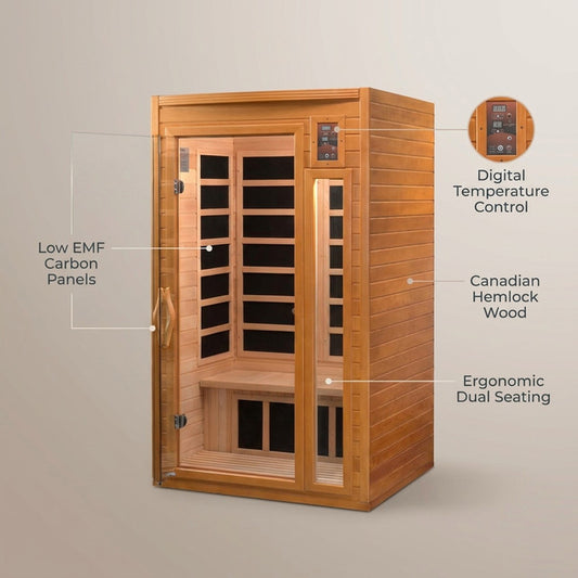 Barcelona 1 to 2 Person Low EMF FAR Infrared Home Sauna — Lifestyle
