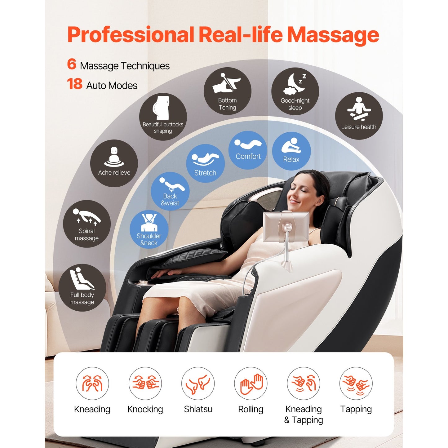 Uimoso Massage Chair Full Body Zero Gravity Recliner with Sl-Track & 36 Airbags