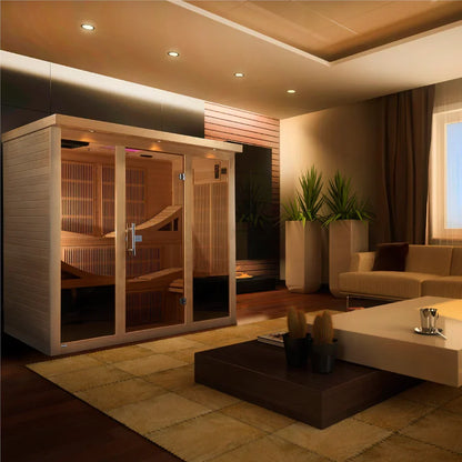 Golden Designs GDI-6996-01 Elite Near Zero EMF 6-Person Far Infrared Sauna