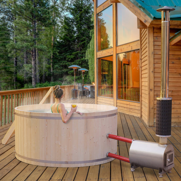 PEWSHTUB Wood-Fired Hot Tub & Cold Plunge