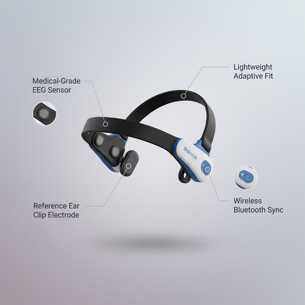 Brainlink Lite Mind Control Headband EEG Electrode Sensor Brainwave Feedback Portable Devices for Meditation Training with SDK — Lifestyle