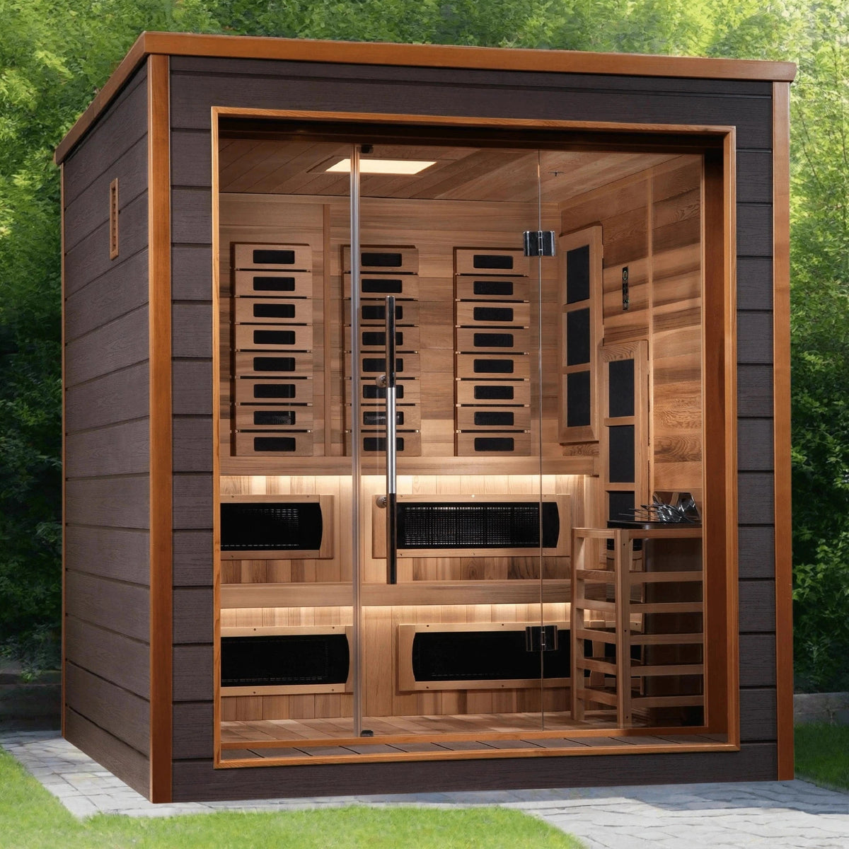 Golden Designs Karlstad 6-Person Hybrid Infrared & Traditional Sauna