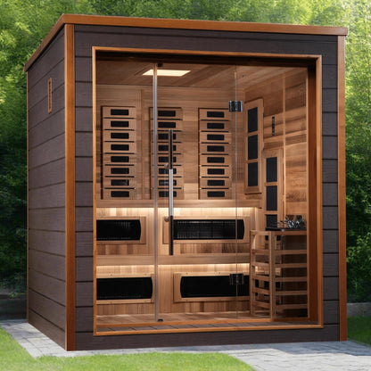 Golden Designs Karlstad 6-Person Hybrid Infrared & Traditional Sauna