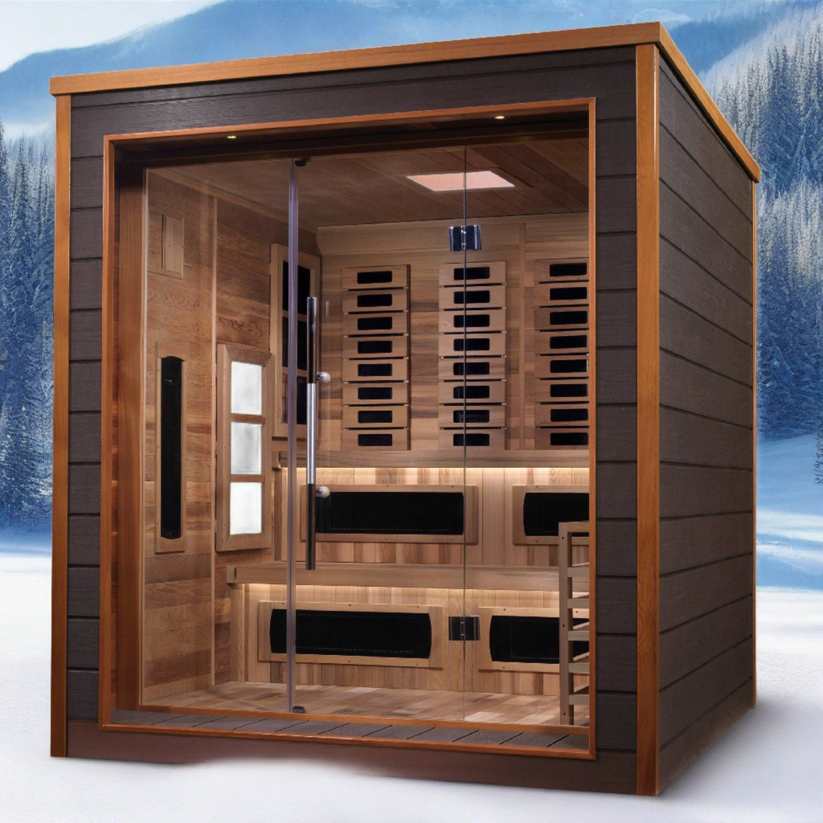 Golden Designs Karlstad 6-Person Hybrid Infrared & Traditional Sauna