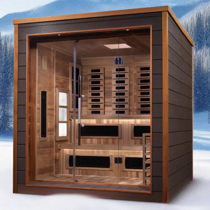 Golden Designs Karlstad 6-Person Hybrid Infrared & Traditional Sauna